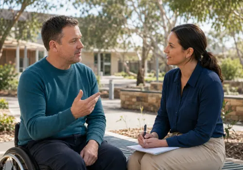 NDIS participant choosing suitable disability support in Adelaide